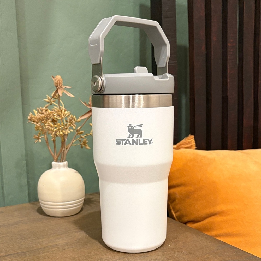 Stanley White and Gray Travel Thermos